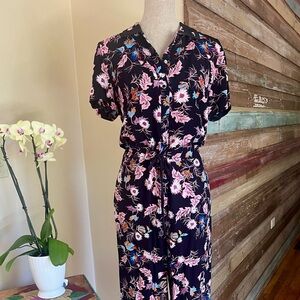 Sandro Paris Jumpsuit Floral Black